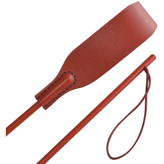 Красный кожаный стек Флеш - 58 см - BDSM accessories