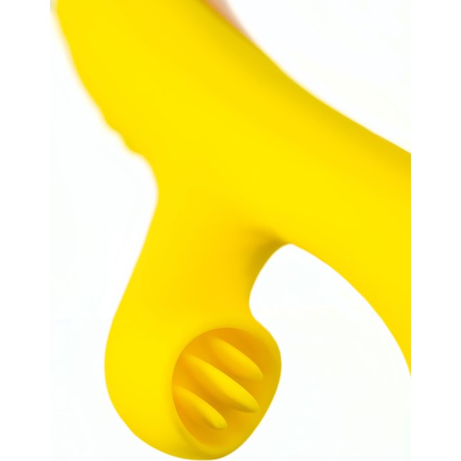 Желтый двусторонний вибратор Mia - 22 см. Фотография 23.