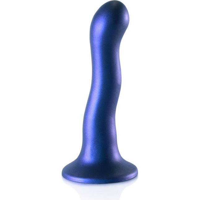 Синий фаллоимитатор Ultra Soft - 18 см - Ouch!