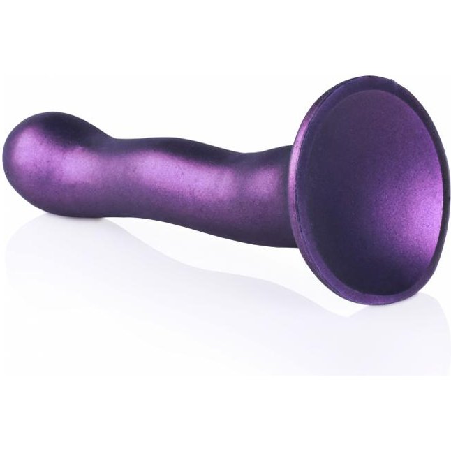 Фиолетовый фаллоимитатор Ultra Soft - 18 см - Ouch!. Фотография 5.