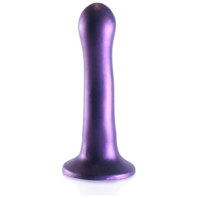 Фиолетовый фаллоимитатор Ultra Soft - 18 см - Ouch!. Фотография 7.