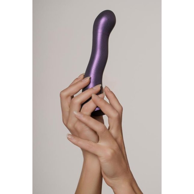Фиолетовый фаллоимитатор Ultra Soft - 18 см - Ouch!. Фотография 11.