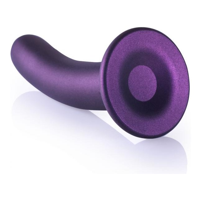 Фиолетовый фаллоимитатор Smooth G-Spot - 17,7 см - Ouch!. Фотография 7.