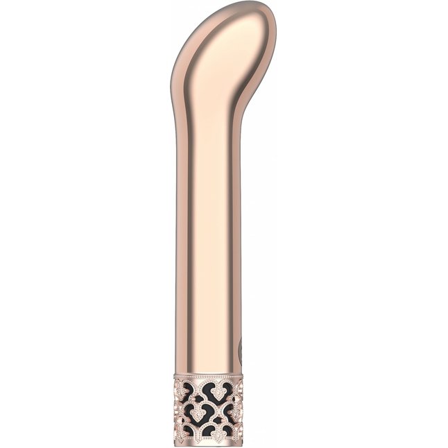 Розовый мини-вибратор G-точки Jewel - 12 см - Royal Gems
