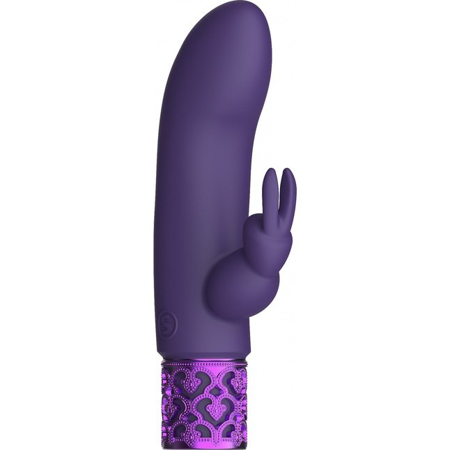 Фиолетовый мини-вибратор Dazzling - 11,8 см - Royal Gems