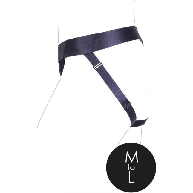 Черные трусики-джоки для страпона с вибропулей - размер M-L - Ouch!. Фотография 11.