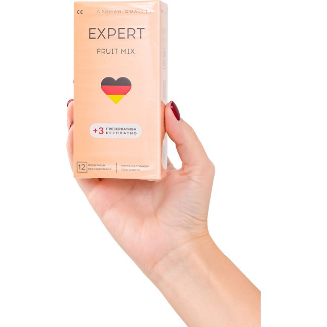 Ароматизированные презервативы EXPERT Fruit Mix - 12 шт.( 3 в подарок). Фотография 4.