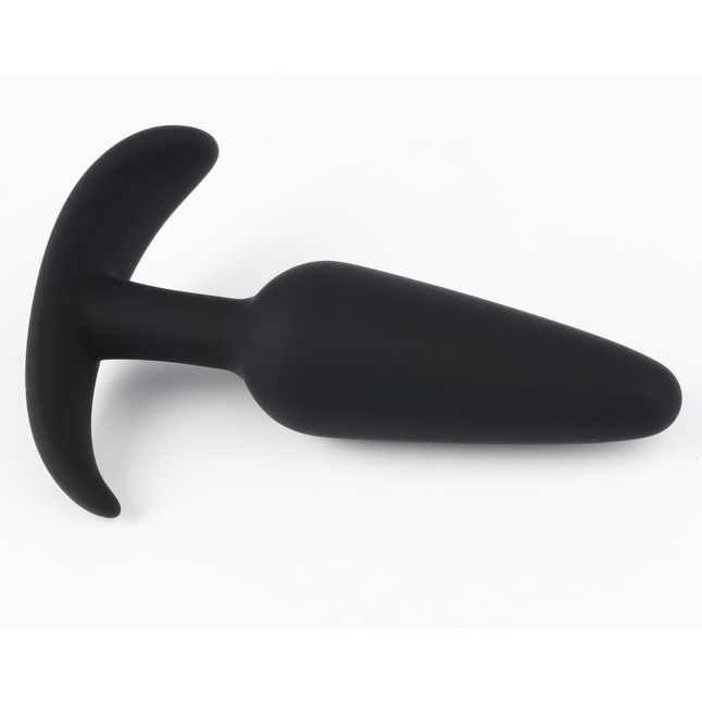 Черная силиконовая анальная пробка Soft-touch - 12,5 см - Оки-Чпоки. Фотография 2.