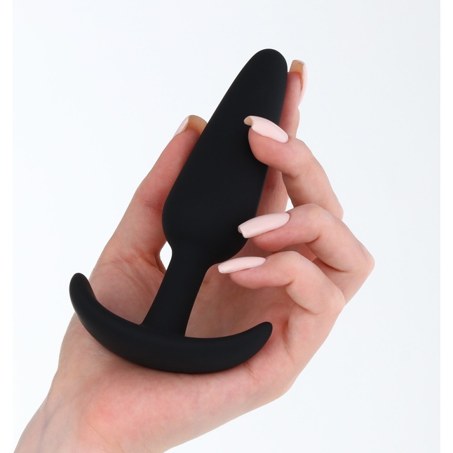 Черная силиконовая анальная пробка Soft-touch - 12,5 см - Оки-Чпоки. Фотография 3.