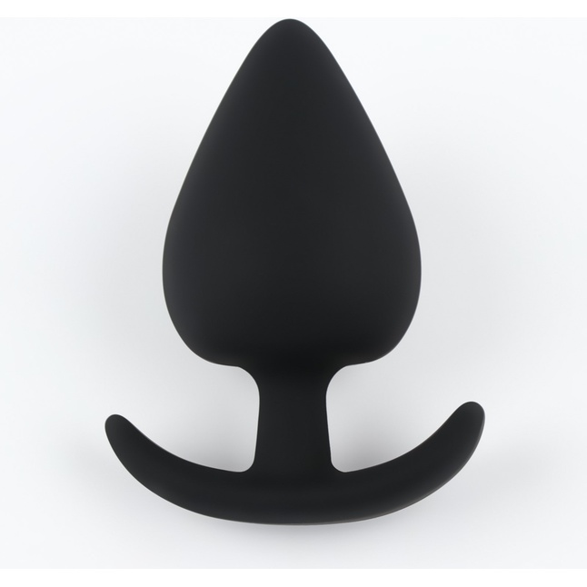 Черная силиконовая анальная пробка Soft-touch - 5,3 см - Оки-Чпоки