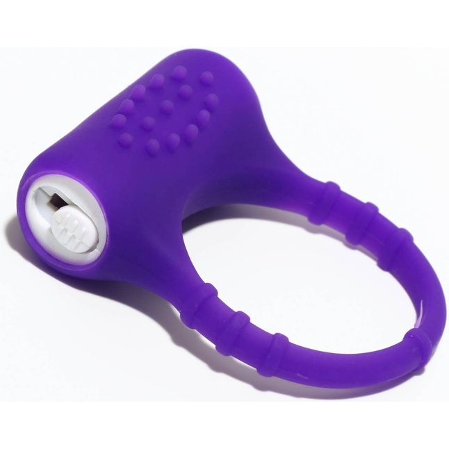 Фиолетовое эрекционное виброкольцо с пупырышками - Оки-Чпоки. Фотография 2.