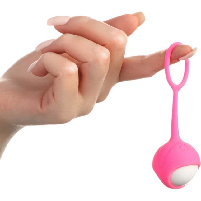 Белый вагинальный шарик в розовой оболочке - Оки-Чпоки. Фотография 3.