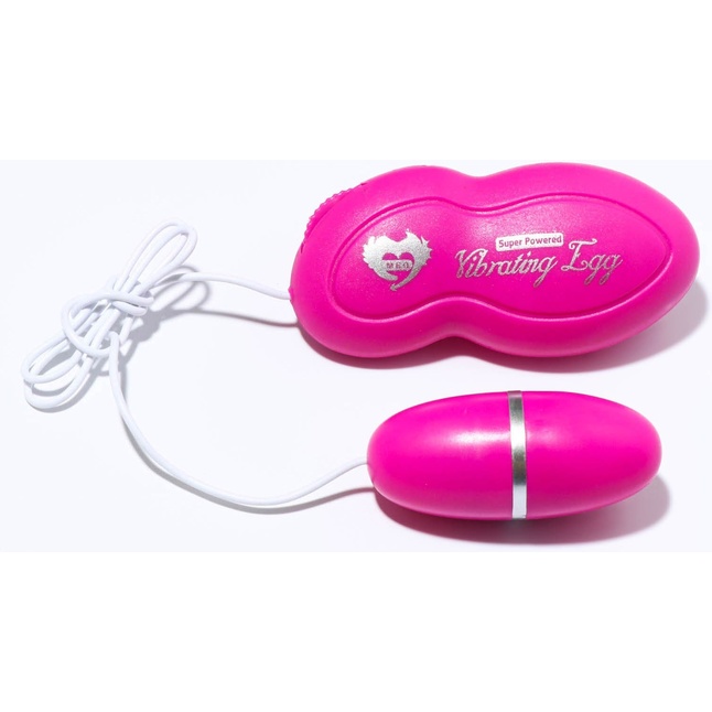Ярко-розовое виброяйцо с выносным проводным пультом - Оки-Чпоки