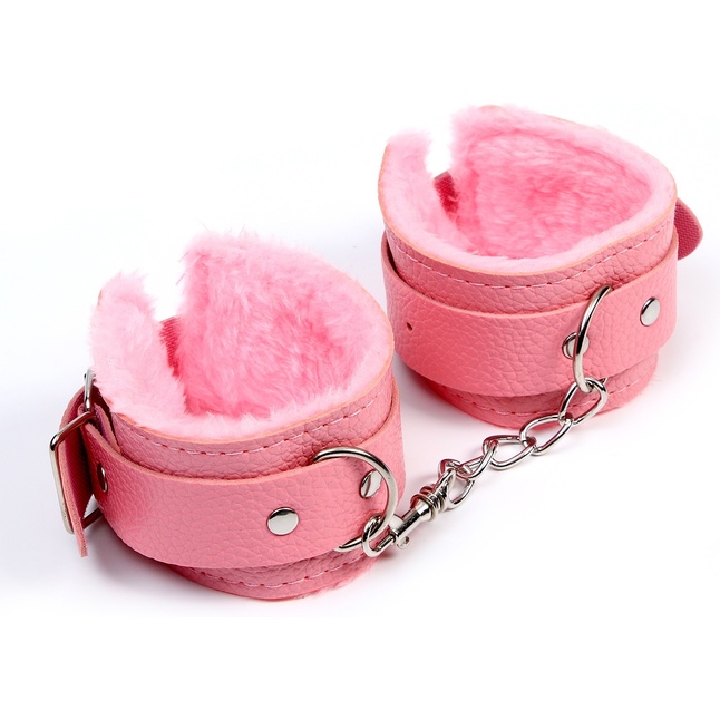 Стильные розовые наручники с мягкой подкладкой - Страна Карнавалия