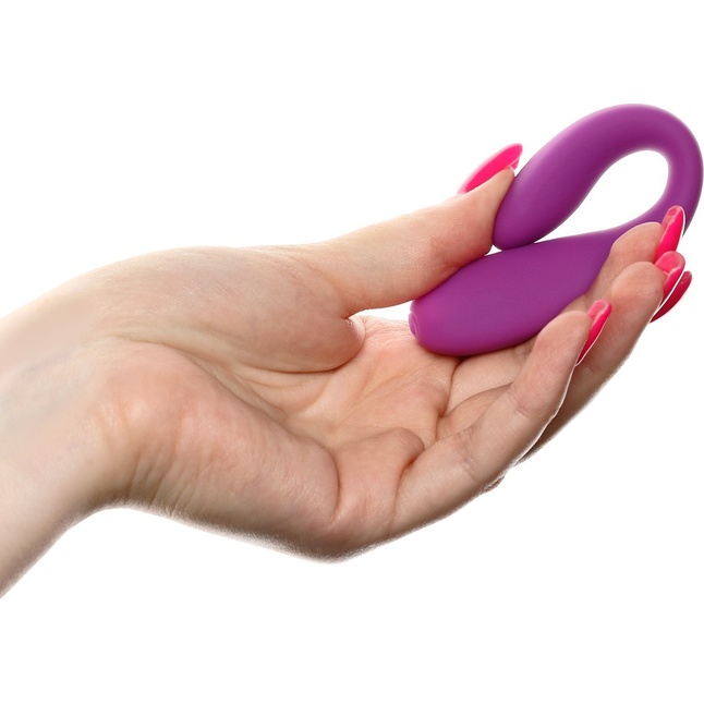 Фиолетовый стимулятор для пар с вибропулей - Оки-Чпоки. Фотография 2.