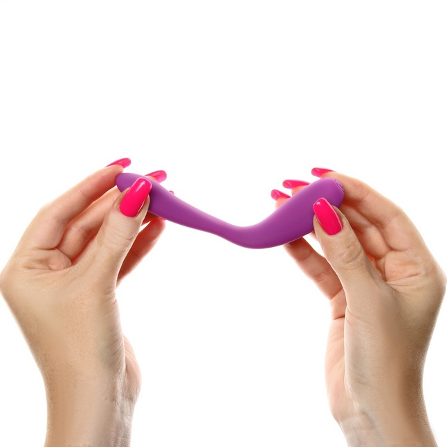 Фиолетовый стимулятор для пар с вибропулей - Оки-Чпоки. Фотография 4.