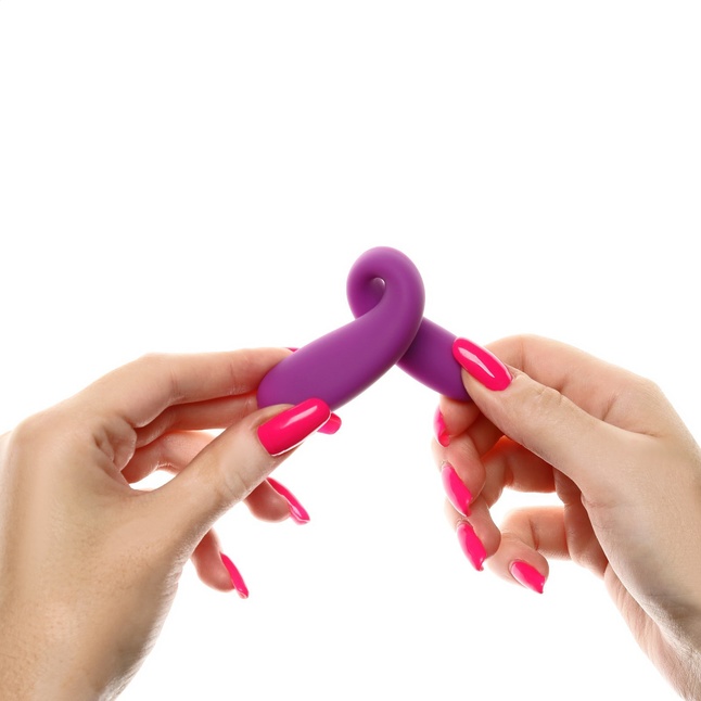 Фиолетовый стимулятор для пар с вибропулей - Оки-Чпоки. Фотография 5.