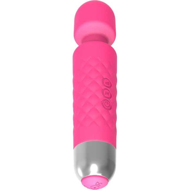 Розовый wand-вибратор с подвижной головкой - 20,4 см - Оки-Чпоки. Фотография 4.