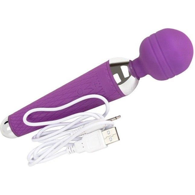 Фиолетовый wand-вибратор - 20 см - Оки-Чпоки. Фотография 5.