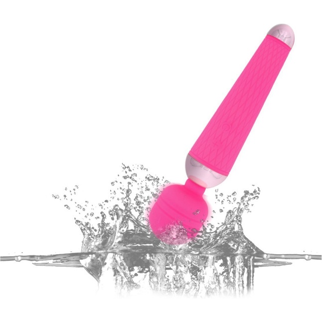 Розовый wand-вибратор - 20 см - Оки-Чпоки. Фотография 3.