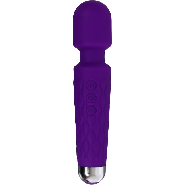 Фиолетовый wand-вибратор с подвижной головкой - 20,4 см - Оки-Чпоки