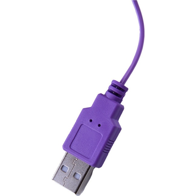 Фиолетовые гладкие виброяйца, работающие от USB - Оки-Чпоки. Фотография 5.