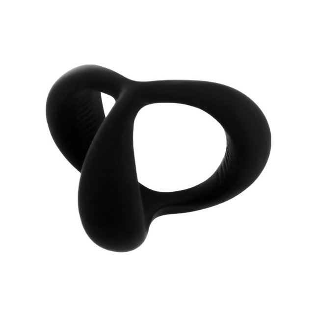 Черное эрекционное кольцо для пениса без вибрации - Оки-Чпоки. Фотография 2.