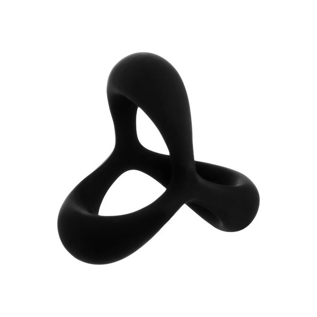 Черное эрекционное кольцо для пениса без вибрации - Оки-Чпоки