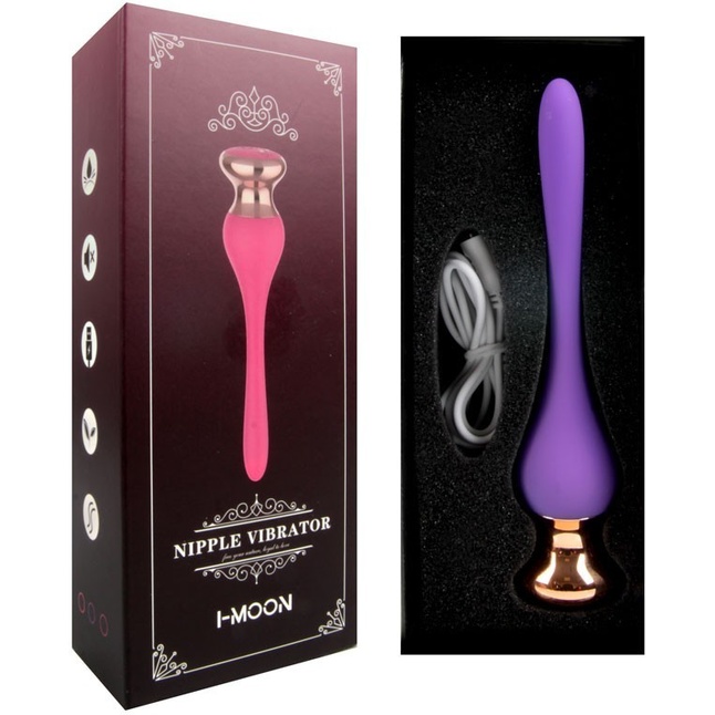 Фиолетовый вибромассажер Nipple Vibrator - 14,5 см. Фотография 2.