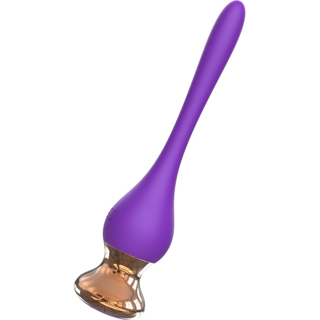 Фиолетовый вибромассажер Nipple Vibrator - 14,5 см. Фотография 4.