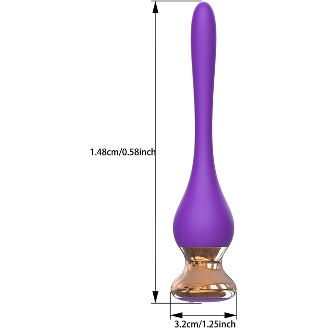 Фиолетовый вибромассажер Nipple Vibrator - 14,5 см. Фотография 7.