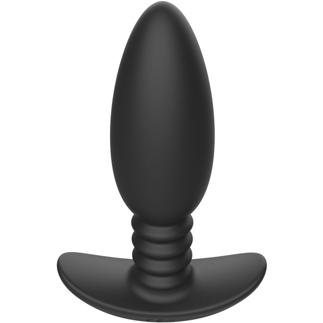 Черная анальная вибропробка Anal Vibrator с пультом ДУ - 13,5 см. Фотография 8.