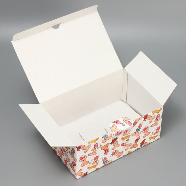 Сборная подарочная коробка «Веселые джентельмены» - 22 х 15 х 10 см - Дарите Счастье. Фотография 3.