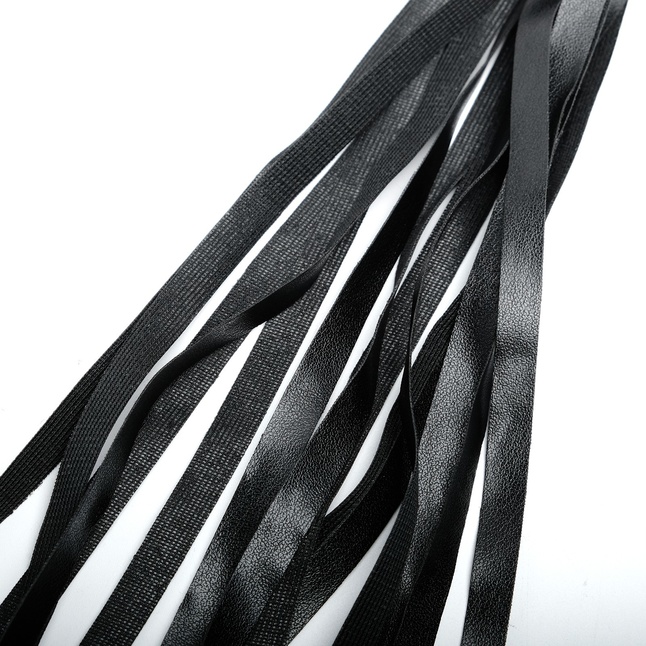 Черная плеть из эко-кожи с витой ручкой - 55 см - Оки-Чпоки. Фотография 3.