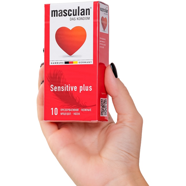 Презервативы Masculan Sensitive plus - 10 шт. Фотография 3.