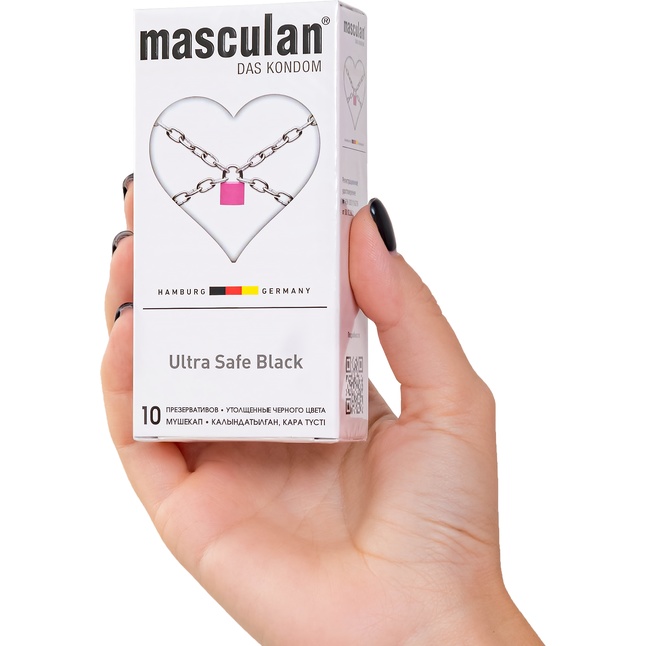 Ультрапрочные презервативы Masculan Ultra Safe Black - 10 шт. Фотография 3.