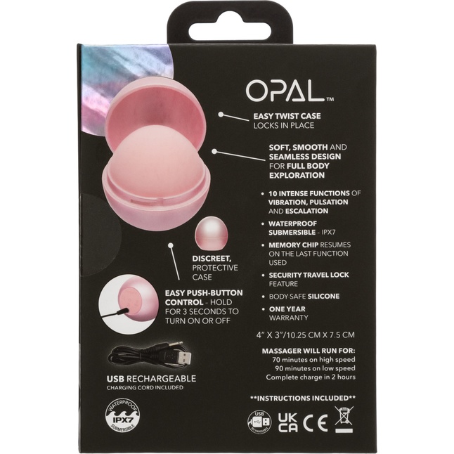 Розовый вибромассажер Opal Smooth Massager - Opal. Фотография 5.
