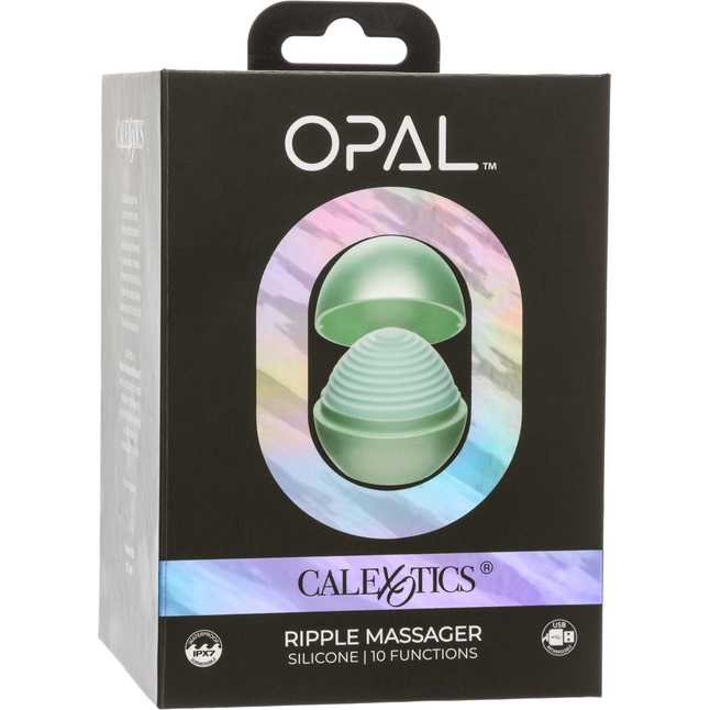 Зеленый вибромассажер Opal Ripple Massager - Opal. Фотография 4.