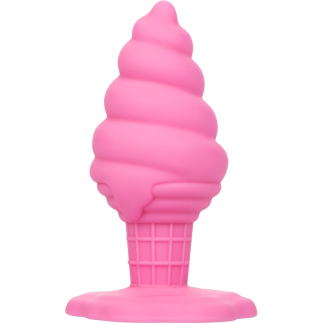 Розовая анальная пробка в виде мороженого Yum Bum Ice Cream Cone Butt Plug - 9,5 см - Naughty Bits. Фотография 6.