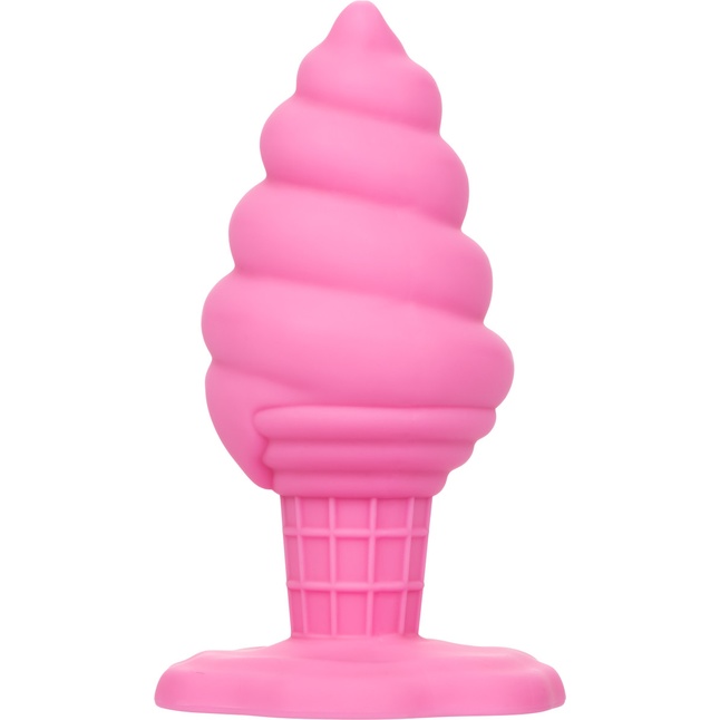 Розовая анальная пробка в виде мороженого Yum Bum Ice Cream Cone Butt Plug - 9,5 см - Naughty Bits. Фотография 7.