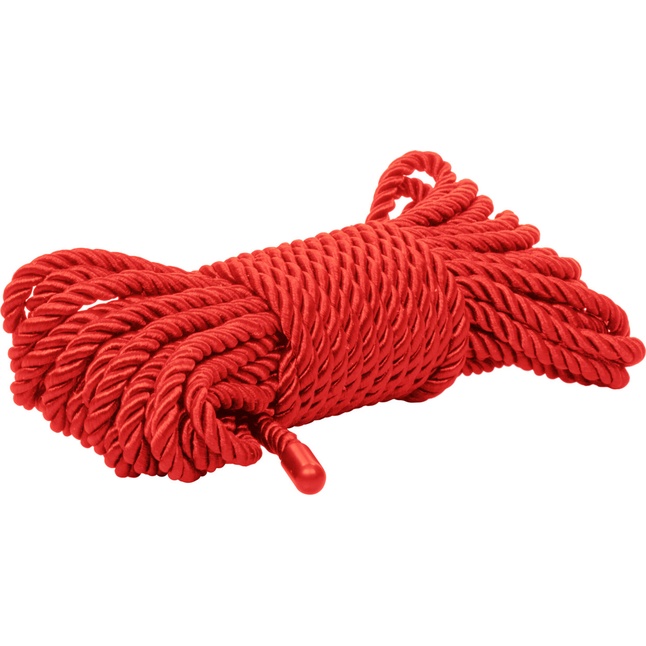 Красная мягкая веревка для бондажа BDSM Rope 32.75 - 10 м - Scandal