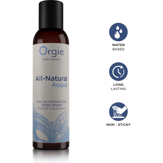 Интимный гель на водной основе Orgie All-Natural Acqua - 150 мл. Фотография 3.