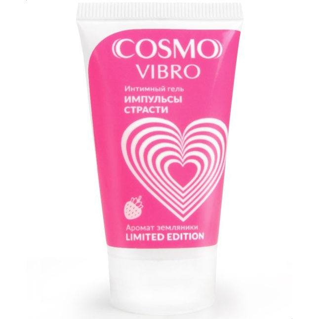 Возбуждающий гель на водно-силиконовой основе Cosmo Vibro с ароматом земляники - 25 гр - Возбуждающие средства