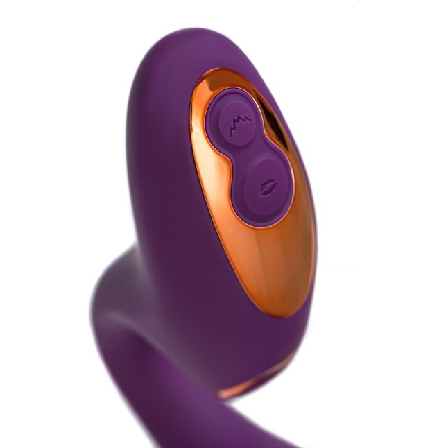 Фиолетовый вибромассажер с клиторальной стимуляцией Megam - L EROINA. Фотография 21.