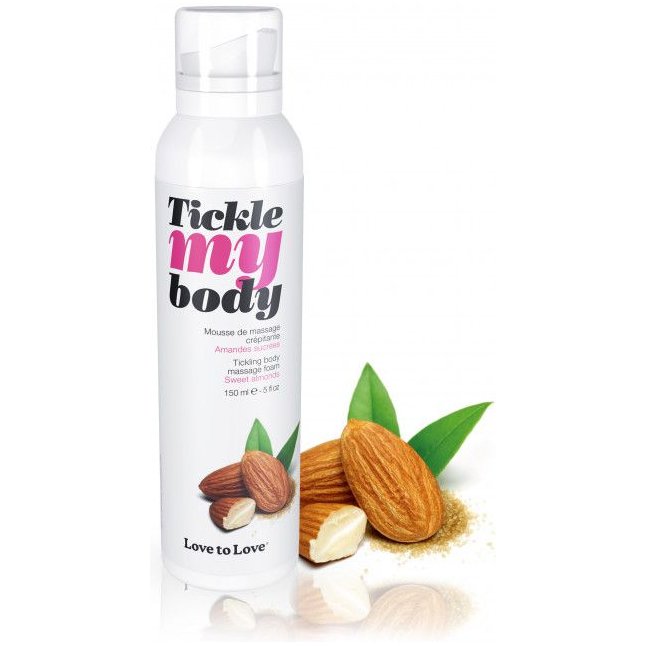 Массажная хрустящая пенка Tickle My Body Sweet Almonds с ароматом миндаля - 150 мл