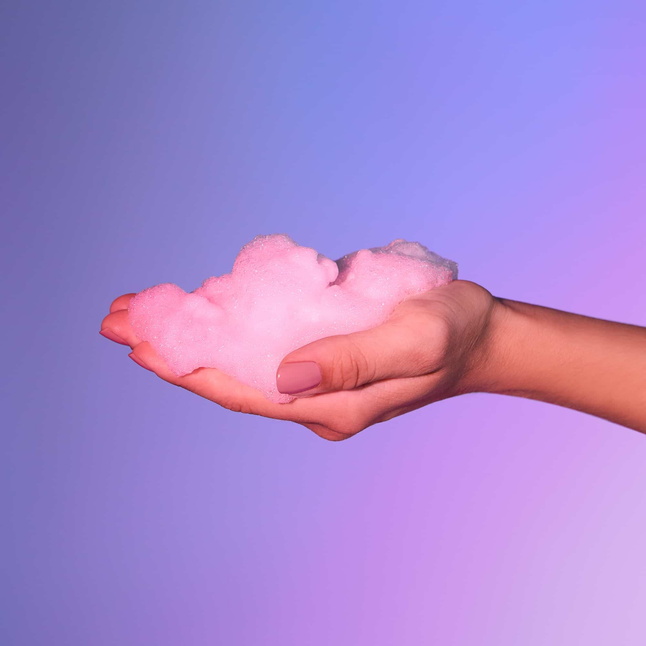 Массажная хрустящая пенка Tickle My Body Cotton Candy с ароматом сладкой ваты - 150 мл. Фотография 4.