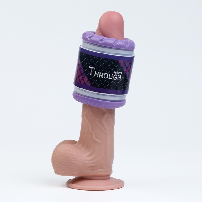 Фиолетовый сквозной мастурбатор Through HARD - Оки-Чпоки. Фотография 2.