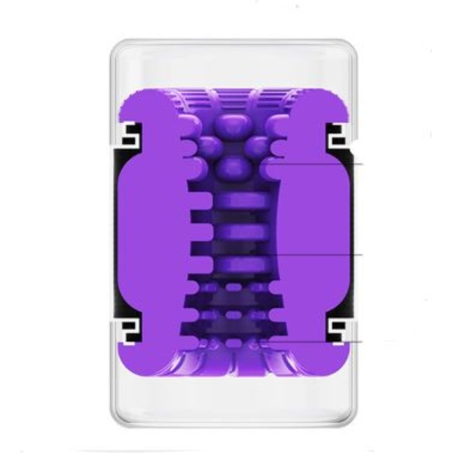 Фиолетовый сквозной мастурбатор Through HARD - Оки-Чпоки. Фотография 6.
