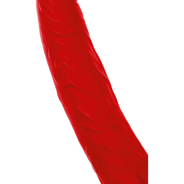 Красная насадка на пенис для двойного проникновения Black Red - 16,5 см - Black Red. Фотография 21.