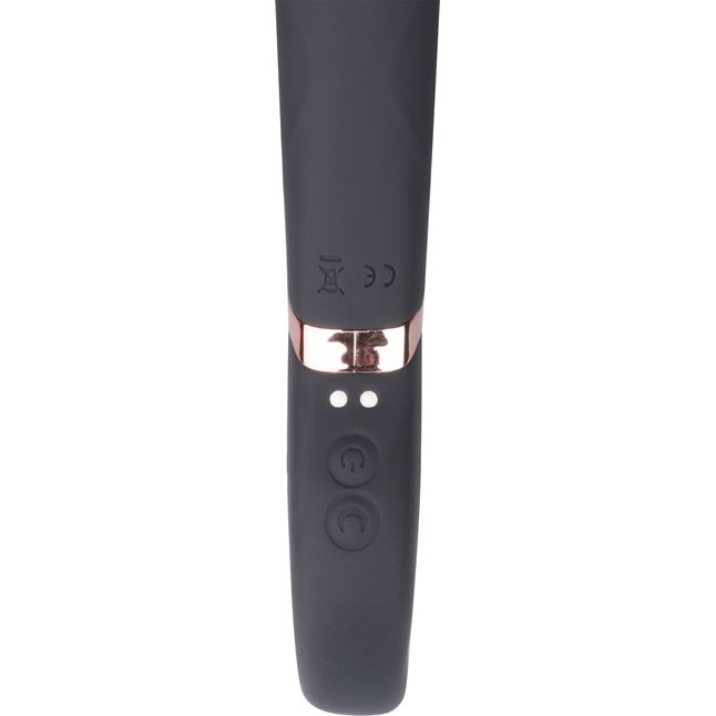 Черный двусторонний вибратор Key Control Massager Wand в форме гаечного ключа. Фотография 3.